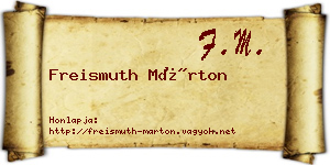 Freismuth Márton névjegykártya